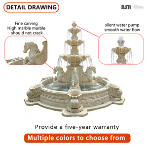 <span class=keywords><strong>Fuente</strong></span> de Agua en Cascada de Mármol de Piedra Natural Personalizada, <span class=keywords><strong>Fuente</strong></span> de Piedra para Parque, Decoración de Villas y Mansiones - Product Image 4