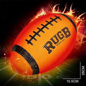 Ballon de rugby gonflable lumineux en plastique pour enfants, jouet sportif pour jeux en extérieur, s'illumine dans le noir, LED, entraînement, jeux de soirée, cadeaux - Product Image 1