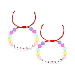 <span class=keywords><strong>Bracelet</strong></span> artisanal en pâte polymère arc-en-ciel pour femme, style <span class=keywords><strong>grande</strong></span> sœur, tendance transfrontalière Europe-Amérique, vente chaude - Product Image 4