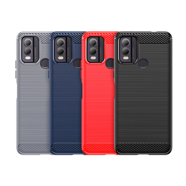 HQ Quality Carbon Fiber for Nokia C110 C300 C12 C12+ C32 G22 Cover Shockproof Original TPU Silicone Protective Back case