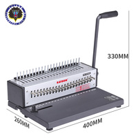 Relieuse à peignes RAYSON SD-1501A21 personnalisable, relieuse manuelle de bureau en plastique A4, perforateur de papier 21 trous, 15 feuilles, machine à relier