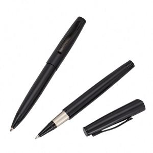 Elegant Matte Frosted Sand Polish Finish Custom Black Metal Ballpoint <b>Pen</b> Personalized Business Signature Logo <b>Multi</b>-<b>Colored</b> Ink - Product Image 5