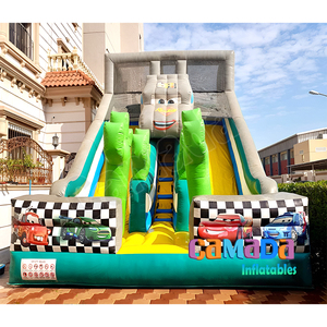 Venta caliente de fábrica, tobogán de escalada comercial, tobogán seco inflable de doble carril a la venta - Product Image 5