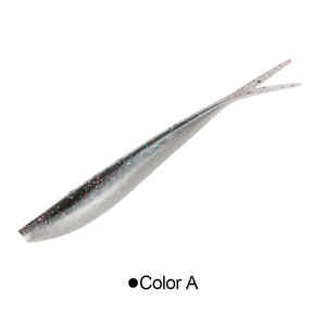 Lote de 10 señuelos de silicona de doble color con cola bifurcada de <span class=keywords><strong>2</strong></span>-4 pulgadas, de alta calidad OEM, para pesca de lubina y carpa en agua dulce y salada, con revestimiento de laca. - Product Image 6