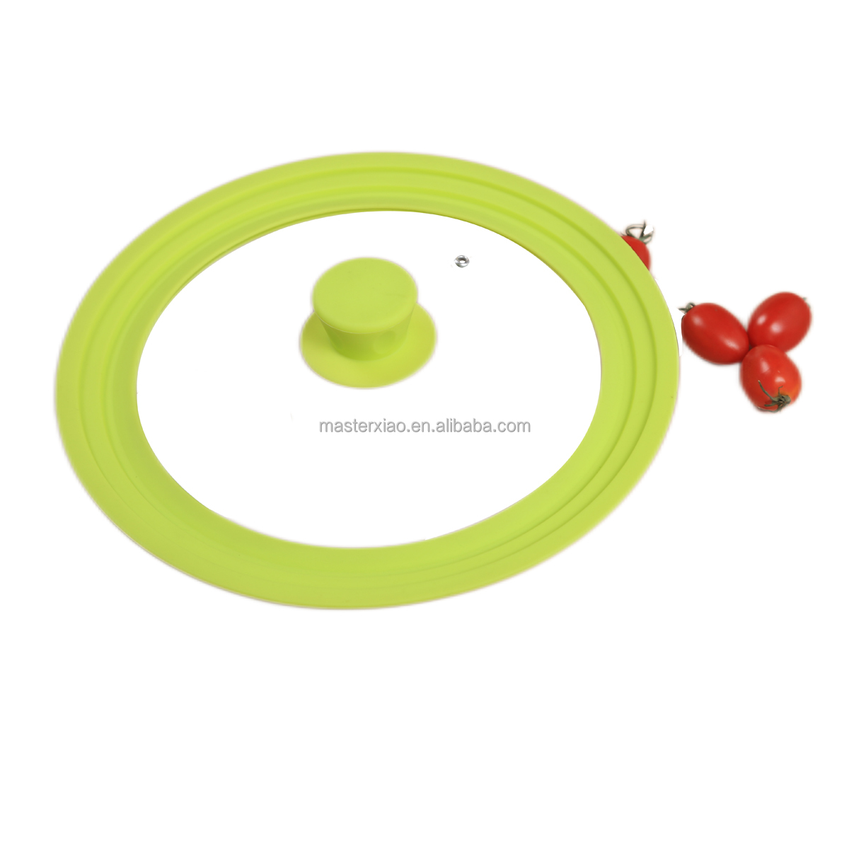 Couvercle en verre de silicone vert