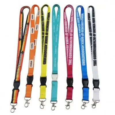 2023 Custom Logo Safety Short Phone Soft Printer Nylon Lanyard