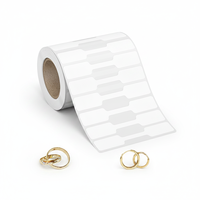 Etiquetas Adhesivas de Papel Impermeable Blanco para Joyería, Etiquetas de Precio en Rollo para Identificación de Precios de Collares y Pendientes