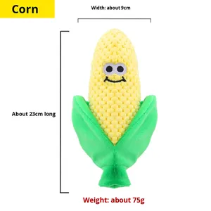 Jouet à mâcher pour chien en peluche en forme de tige de maïs épluchée, mignon et couineur, jouet à mâcher pour chat à la menthe pour le nettoyage des dents, jouet pour animaux de compagnie résistant aux morsures pour l'auto-entretenissement - Product Image 5