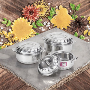 Hot Selling Classic <b>Stainless</b> <b>Steel</b> Double Insulating Eco-Friendly Multifunctional Round Casserole <b>Pot</b> <b>Set</b> for Home - Product Image 3