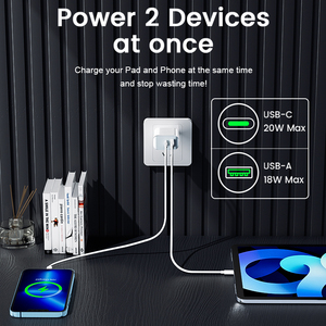 Schitec Wholesales 20W <b>Type</b> <b>c</b> Charger Set Fast Charging Wall Plug Usb Charger with 60w Usb <b>c</b> Cable for Mobile Device Charging - Product Image 5