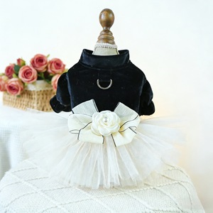 <b>Dog</b> Tutu Skirt Hepburn <b>Wedding</b> <b>Dress</b> Polyester Small Medium Pet <b>Dress</b> Four Seasons Solid Color - Product Image 1