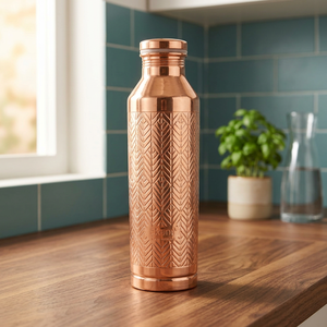 ขวดน้ำทองแดง ดีไซน์แบบจีนโบราณ พกพาสะดวก พร้อมฝาปิด - Product Image 4