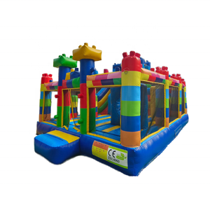 DFRL - Castillo Inflable con Tobogán y Bloques de Construcción, de PVC de 0.55mm, Capacidad >500KG, Garantía de 3 Años, Incluye Soplador - Product Image 3