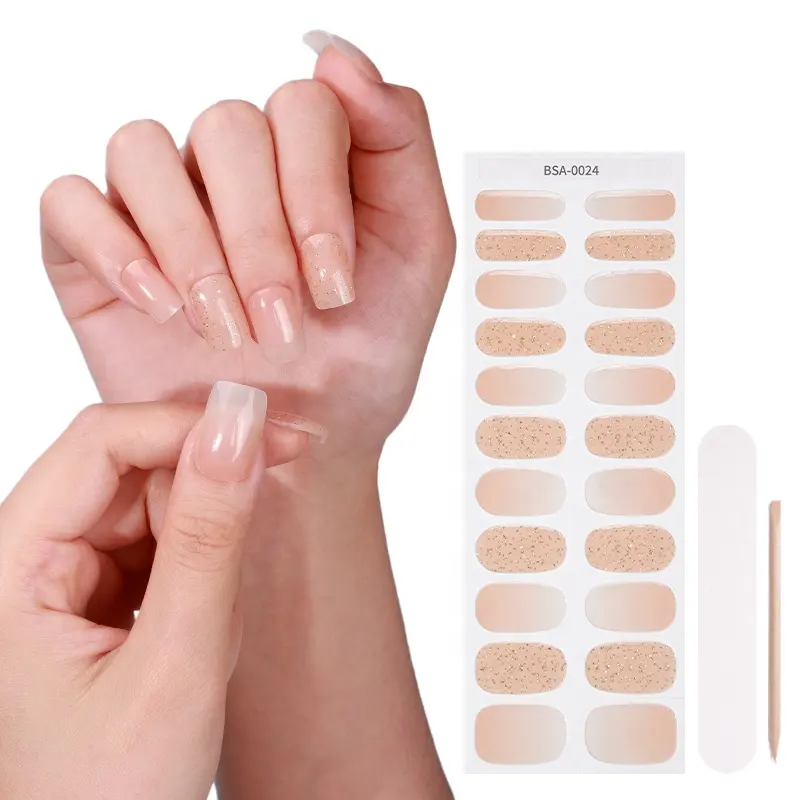 Lâu dài không có UV gel móng tay Dải Nàng Tiên Cá long lanh biểu tượng tùy chỉnh gói gel nail sticker Thiết kế phổ biến Nail bọc UV đèn