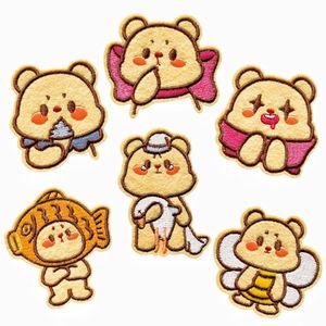 Nouvelle broderie thermocollante mignonne en forme d'ours pour la décoration - Product Image 1