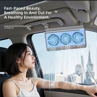 Nouveau modèle d'été : Ventilateur de circulation d'air et d'évacuation des fumées pour voiture, à énergie solaire et à commande lumineuse
