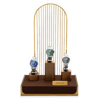 Support d'affichage de montre de style nouveau, vitrine de fenêtre, métal haut de gamme, coins arrondis verticaux