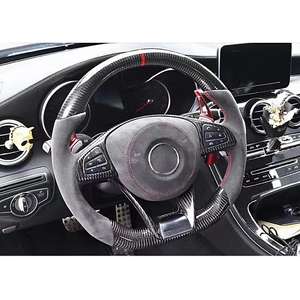 <span class=keywords><strong>Volant</strong></span> de voiture personnalisé de vente chaude adapté au <span class=keywords><strong>volant</strong></span> en fibre de carbone Mercedes Benz série C W205C63 <span class=keywords><strong>AMG</strong></span> - Product Image 5