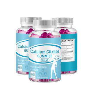 Gomitas Veganas de Citrato de Calcio OEM/OBM/ODM, 1000mg, Suplemento de Magnesio, <span class=keywords><strong>Potasio</strong></span>, Zinc, Calcio y Vitamina D3 para Hombres y Mujeres, para la Salud Ósea - Product Image 1