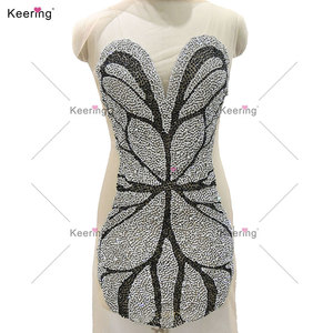 Nouvelles Appliques Papillon et Manteau de Nuit <span class=keywords><strong>en</strong></span> Strass pour Robes WDP-616 <span class=keywords><strong>J</strong></span> - Product Image 1