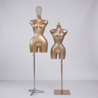 Mannequin de Torse Féminin Ajustable Grande Taille XXL en Plastique PP, Corps Supérieur Femme Courbe avec Fesses Volumineuses, Matériau Peint par Pulvérisation Shining Star