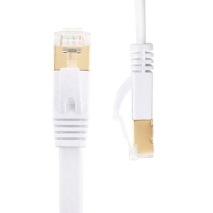 Cat7 Gold Plated RJ45 BC Ethernet Communication Network Shield SSTP Flat 32AWG 8-Conductor Internet LAN <b>Patch</b> Cords - Product Image 5
