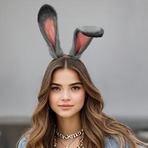 E0013 Mooie Lange Konijnenoren Hoofdband Mode Verstelbare Konijnenoren Haarband Prop Voor Festivalfeest