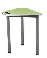 Chaises de classe, de bureau, de collège, d'université, d'école, en plastique vert moderne, durables, vente en gros d'usine, table de groupe avec bureau intégré