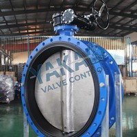 Vanne papillon à disques concentriques avec siège en EPDM ductile pour conduites industrielles de gaz, eau et huile