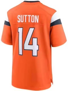 2025ニューシーズン10 Bo Nix <span class=keywords><strong>2</strong></span> Patrick Sultan-II 14 Courtland Sutton 7 John Elway卸売縫製ステッチサッカージャージーシャツ - Product Image 4