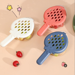 Mini Drain <b>Basket</b> With Lid <b>Plastic</b> Fruit Vegetable Strainer With Handle Kitchen Storage Bowl For Washing And Storing - Product Image 4