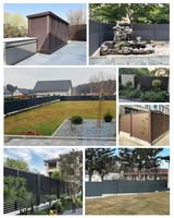 Panneaux de clôture en alliage d'aluminium modernes non revêtus, clôture d'intimité, sécurité domestique, montage facile, villa, clôture extérieure personnalisée
