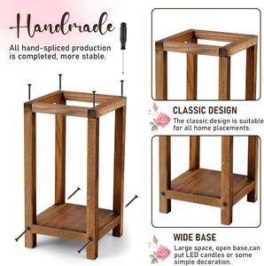 Hölzerne Hochzeits laterne Herzstück Dekoration Bauernhaus Laterne Kerzenhalter für Tisch hochzeits feier Baby party - Product Image 4