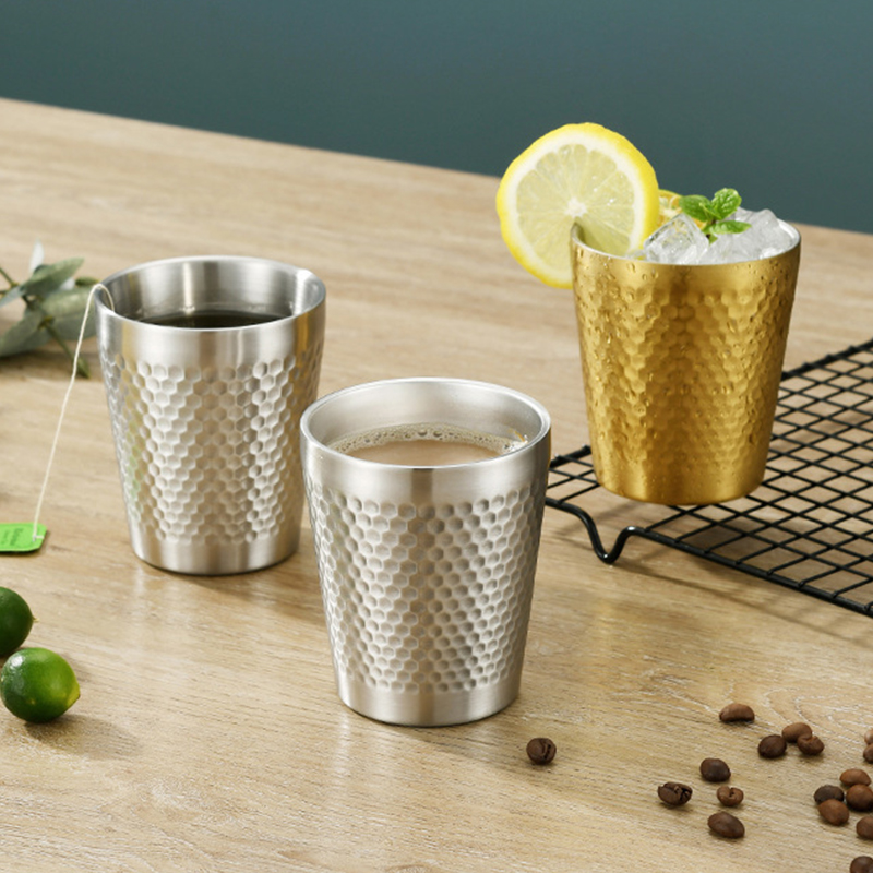 Korean Stainless Steel Drinking Cups Utensils For Restaurant Dual Insulated Beer Mug