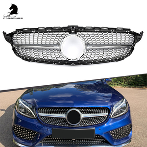 Grille avant en <span class=keywords><strong>diamant</strong></span> sans trou de caméra pour <span class=keywords><strong>Mercedes</strong></span> Benz <span class=keywords><strong>classe</strong></span> <span class=keywords><strong>C</strong></span> <span class=keywords><strong>W205</strong></span> 2019-on - Product Image 1