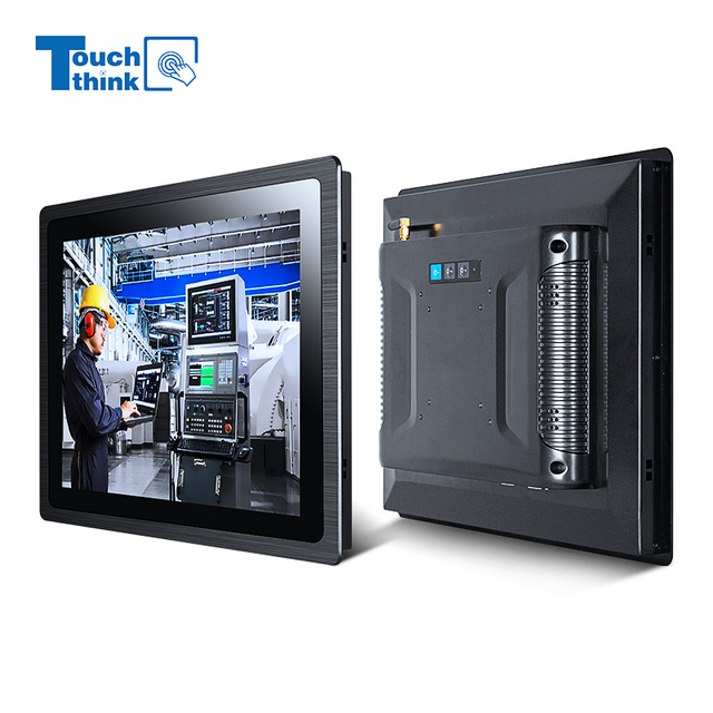 4K Ultra HD Fanless AIO Wide Voltage Input 9-36VDC Industrial Multi-Touchscreen Panel PC for Win10 Android New IP65 SSD Embedded