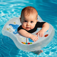 Summer Dinosaur Print Toddler Swim Trainer Float Safety Buckle Lock System Swim Ring Baby Gonflable Underpit Swimming Ring