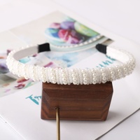 Nouveau design magnifique serre-tête de mariée en perles blanches larges, accessoires de mariage, bandeau de mariée en perles