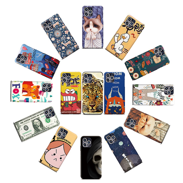 For 3D Curved Carbon Fiber Ultra-Thin Waterproof Smartphone Back Skins Colorful Marble Guard Screen Protectors Mobile Phone