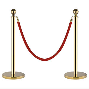 Truyền Thống Thảm Đỏ kim loại <span class=keywords><strong>stanchions</strong></span> tổ chức sự kiện bên rào cản bài và dây thừng với thép cao su sắt để kiểm soát đám đông - Product Image 1