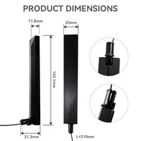Antenne WiFi 2.4G 4dBi à gain élevé, antenne externe de type stick 1.37mm MHF1 U.FL pour passerelle IoT industrielle, routeur, module sans fil