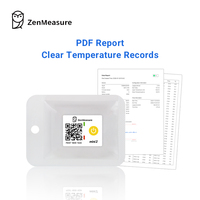 Perekam Suhu Sekali Pakai ZenMeasure, Akurasi Tinggi, dengan Indikator LED untuk Instrumen Suhu Kargo Rantai Dingin