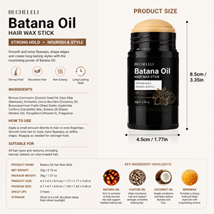 Private Label Bio-Batana-Öl Haarwachs-Stick Starker Halt Creme Alkoholfrei Matt/Natürlicher Look für Schnurrbart-Styling Maßgeschneidert - Product Image 4