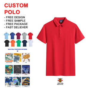 Custom Summer Men's 100% Cotton Short-Sleeved for Polo Shirt Breathable Solid Pattern Top Clothes Color Custom Polo Shirts