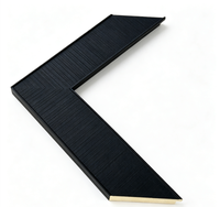 Marco de Madera Moderno Minimalista de Superficie Plana Ancha para Cuadros, Modelo 7922, Acabados en Negro, Café y Teca, Decoración de Pared
