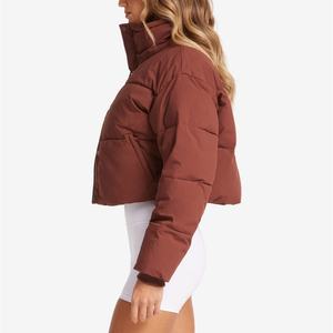 Blouson d'hiver chaud pour femme personnalisé, blouson matelassé zippé, doudoune pour femme - Product Image 3