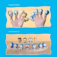 Lingdong Chuangxiang Doraemon, adorable marionnette à doigts, ornements, poupée robot chat, boîte aveugle, poupée en ABS faite à la main, jouet pour enfants