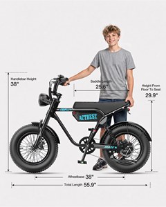 Vélo électrique ACTBEST Blaze US Local Stock 1500W Peak 16" <span class=keywords><strong>Fatboy</strong></span> Tire Scrambler - Product Image 6