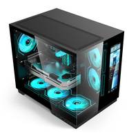 OEM Soeyi Blanco Gabinete Gamer Boitier Case Pc Da Gaming Ventas al por mayor Mid-Tower Atx Gaming Cpu Computer Case con pantalla Lcd