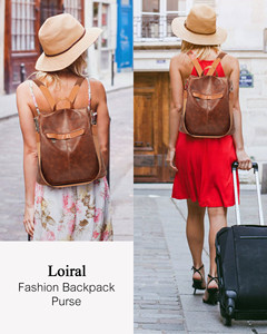 LOIRAL Fashion Ladies <strong>Handbags</strong> and Shoulder PU Leather Anti-theft <strong>Rucksack</strong> With Multipurpose Design Backpack Purse for Women - Product Image 6